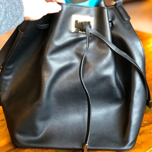 Black Faux Leather Crossbody Bag - Picture 2 of 8